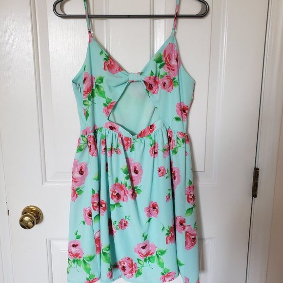 Bo Bel Aqua Dress Size Medium - Picture 5 of 9